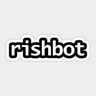 Rishbot British Prime Minister Nickname Minimal White Text Typography Sticker